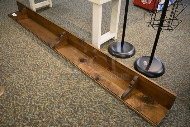 Wooden Wall Mount Shelf. 99x7x8. (gift shop) - Image 3 of 4