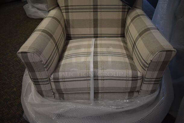 BRAND NEW! Lancer White and Gray Chair. 36x35x37. (garden center) - Image 3 of 4
