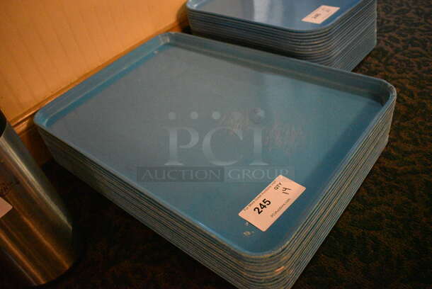 14 Blue Food Trays. 18x26x1. 14 Times Your Bid! (buffet) - Image 2 of 3