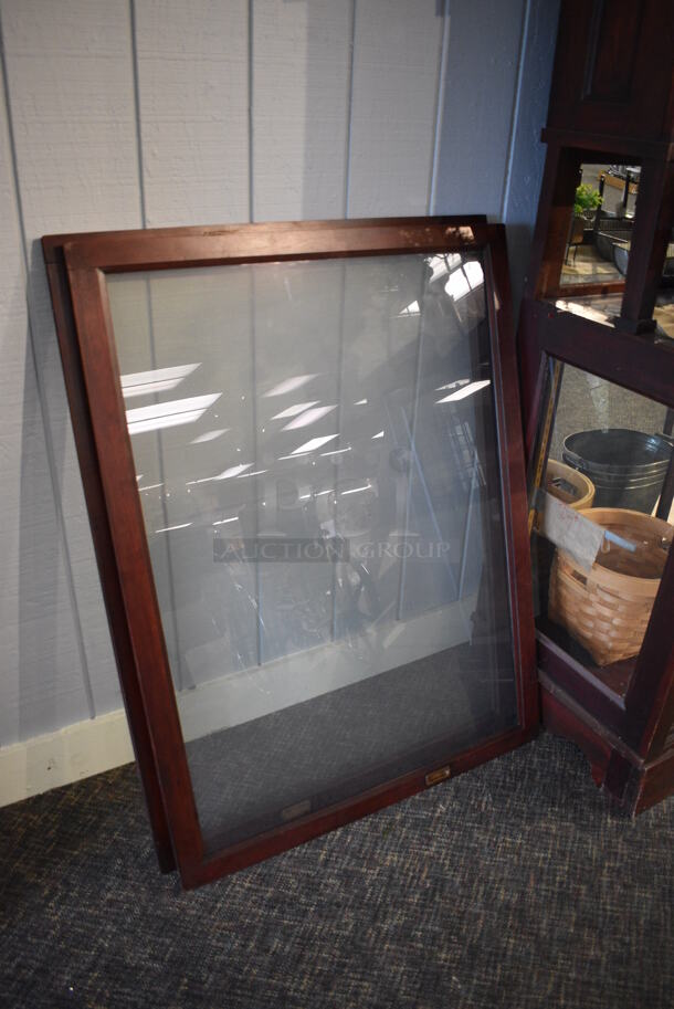 Wooden Cabinet w/ Contents Including Fake Plant, Metal Buckets. BUYER MUST REMOVE. 97.5x24x97. (garden center) - Image 8 of 9