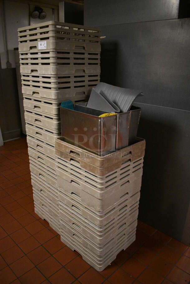 ALL ONE MONEY! Lot of 19 Dish Caddies and 3 Various Bins. Includes 19.5x19.5x7, 17x5.5x11.5. (kitchen) - Image 2 of 5