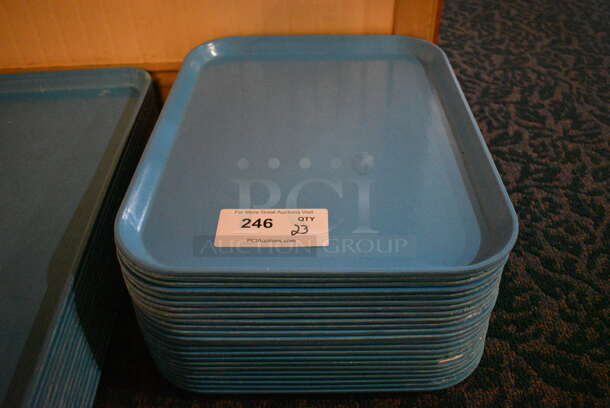 23 Blue Food Trays. 14x18x1. 23 Times Your Bid! (buffet)