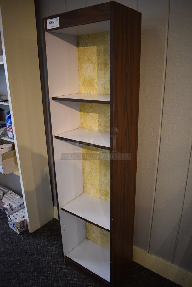 Wood Pattern Shelving Unit. 19.5x11x72. (garden center) - Image 2 of 3