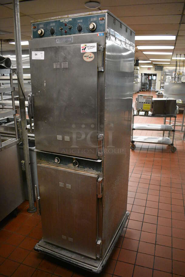 Alto Shaam Model 1000-TH/I Stainless Steel Commercial 2 Half Size Door Cook N Hold Cabinet on Commercial Casters. 208-240 Volts. 25x34x76.5. Unit Was In Working Condition When Restaurant Closed. (kitchen) - Image 2 of 9