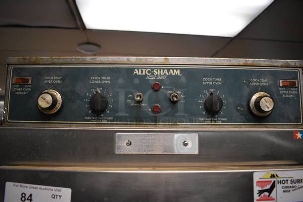Alto Shaam Model 1000-TH/I Stainless Steel Commercial 2 Half Size Door Cook N Hold Cabinet on Commercial Casters. 208-240 Volts. 25x34x76.5. Unit Was In Working Condition When Restaurant Closed. (kitchen) - Image 4 of 9