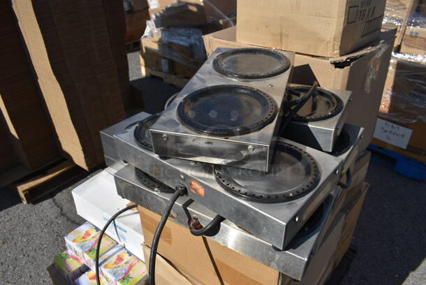 ALL ONE MONEY! Pallet Lot of Various Items Including Bunn Stainless Steel 2 Burner Coffee Pot Warmers, Coffee Filters and Paper Products. (warehouse) - Image 2 of 5