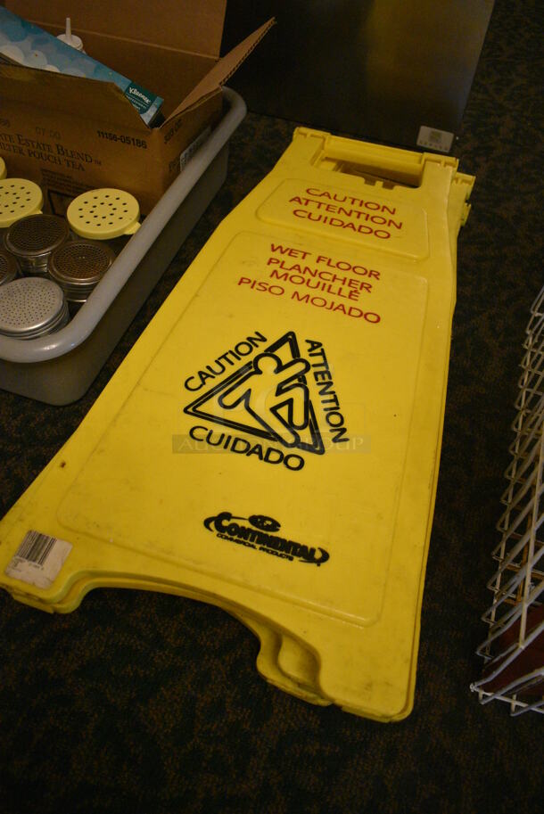 5 Various Yellow Poly Wet Floor Caution Signs. Includes 12x1x24. 5 Times Your Bid! (main dining room) - Image 3 of 3