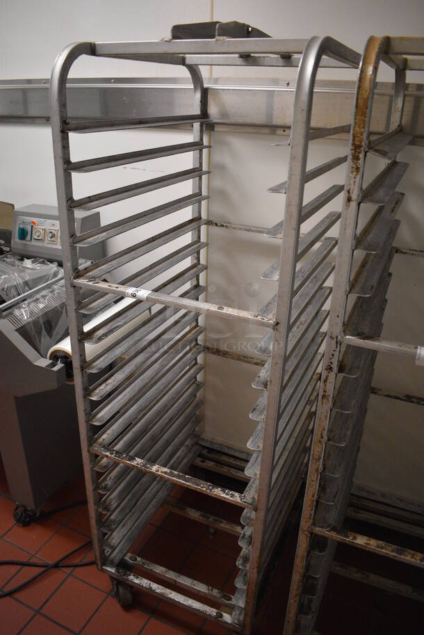 Metal Commercial Pan Transport Rack on Commercial Casters. 20.5x26x64. (drop in bin kitchen) - Image 2 of 4