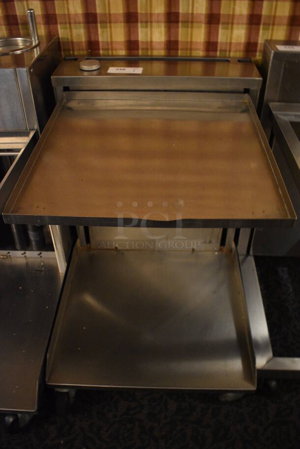 Stainless Steel Commercial Dish Caddy Return on Commercial Casters. 24x32x34. (buffet)