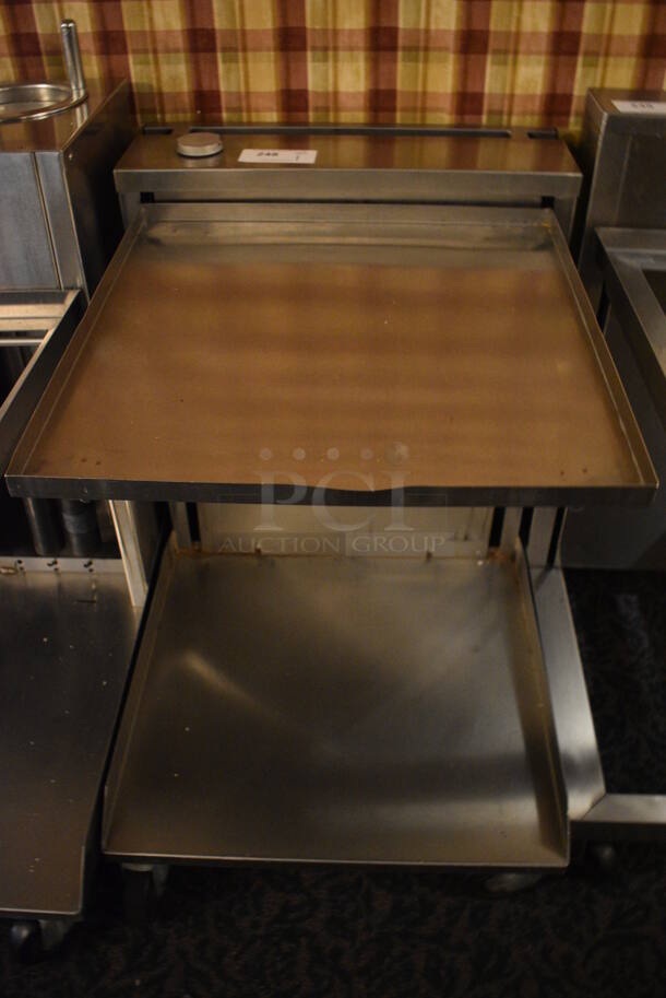 Stainless Steel Commercial Dish Caddy Return on Commercial Casters. 24x32x34. (buffet) - Image 1 of 4
