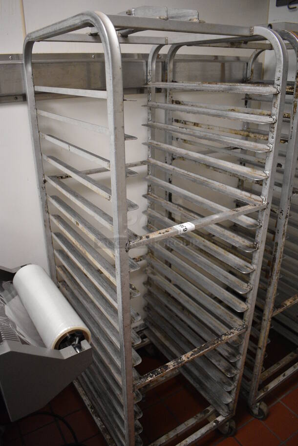 Metal Commercial Pan Transport Rack on Commercial Casters. 20.5x26x64. (drop in bin kitchen) - Image 3 of 4