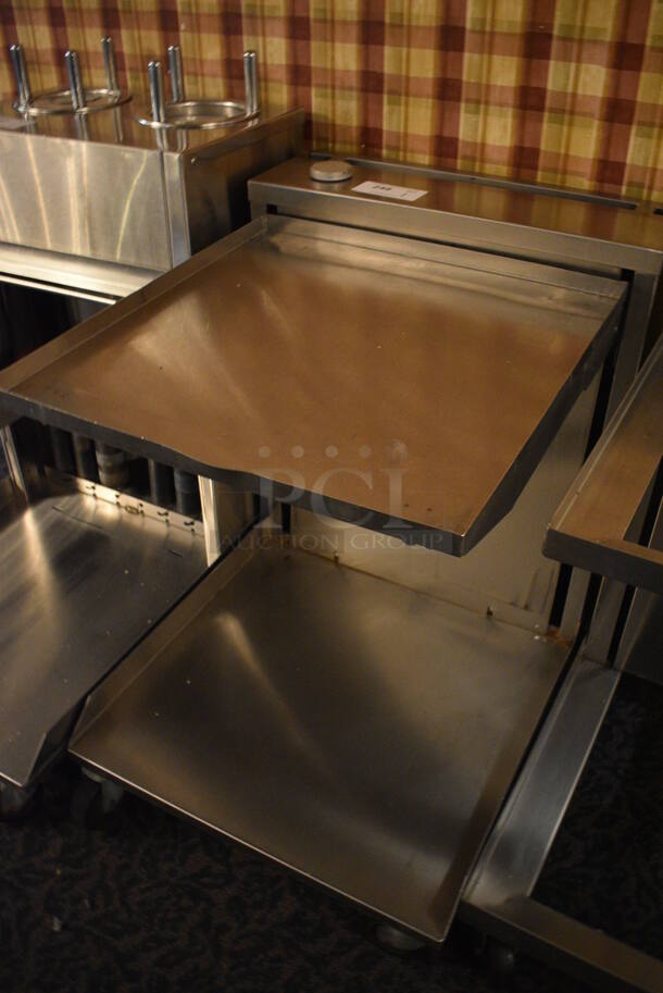 Stainless Steel Commercial Dish Caddy Return on Commercial Casters. 24x32x34. (buffet) - Image 2 of 4