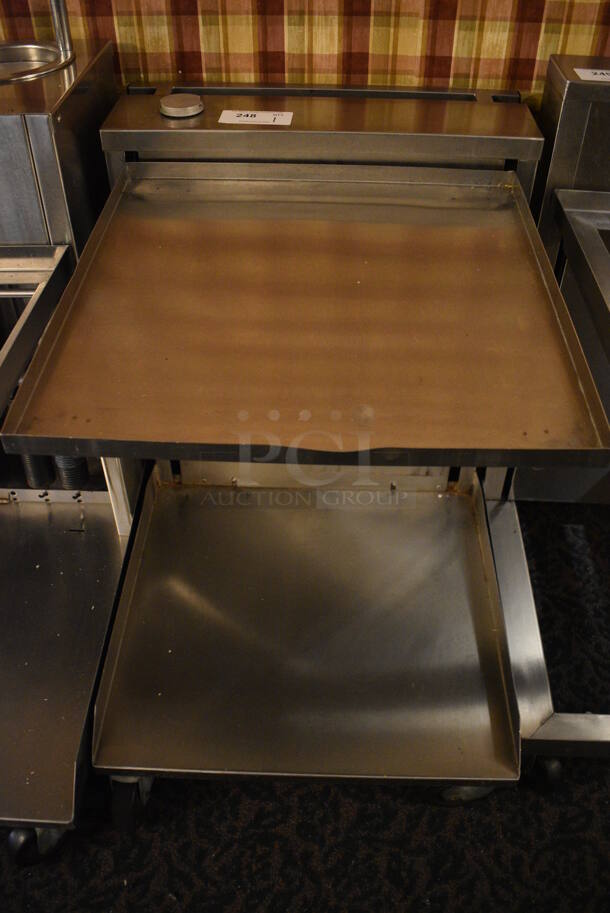 Stainless Steel Commercial Dish Caddy Return on Commercial Casters. 24x32x34. (buffet) - Image 3 of 4