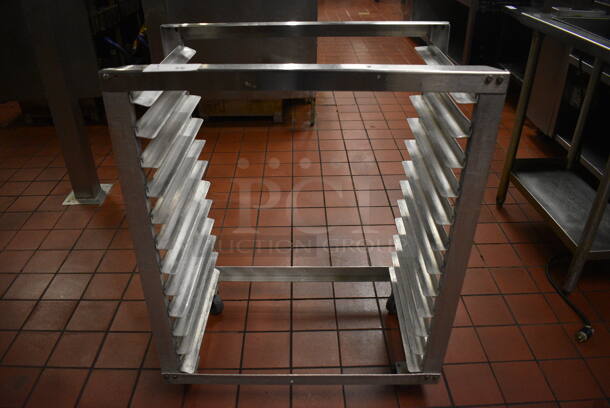 Metal Commercial Pan Transport Rack on Commercial Casters. 30.5x18.5x38. (kitchen)