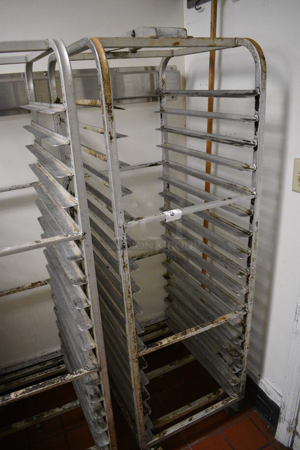 Metal Commercial Pan Transport Rack on Commercial Casters. 20.5x26x64. (drop in bin kitchen) - Image 2 of 4