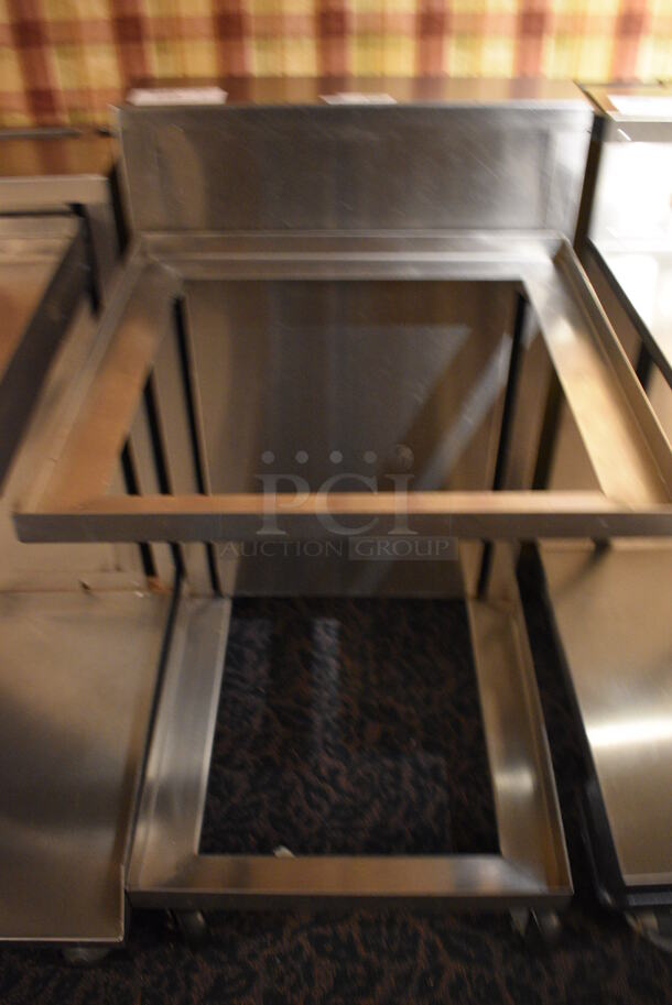 Stainless Steel Commercial Dish Caddy Return on Commercial Casters. 21x30x36. (buffet)