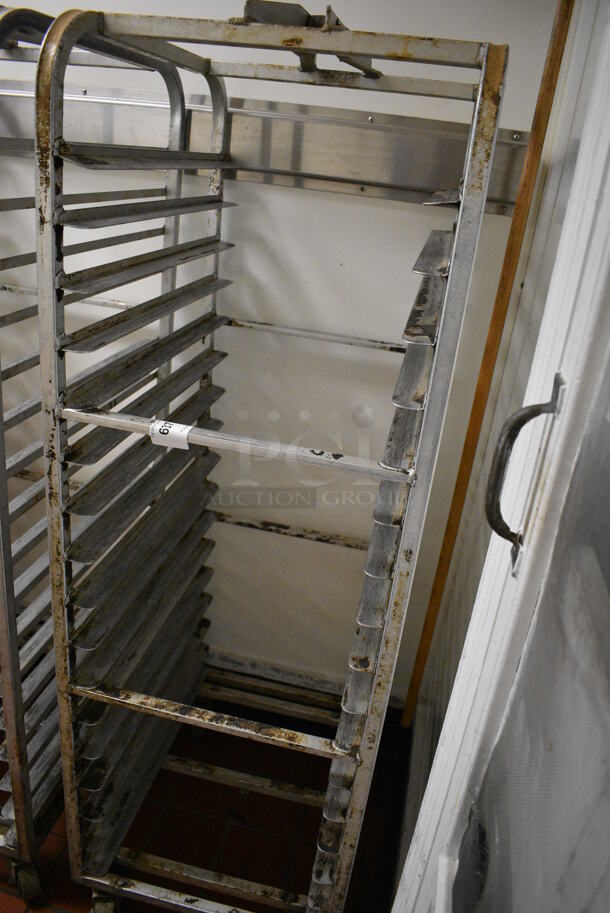 Metal Commercial Pan Transport Rack on Commercial Casters. 20.5x26x64. (drop in bin kitchen) - Image 3 of 4
