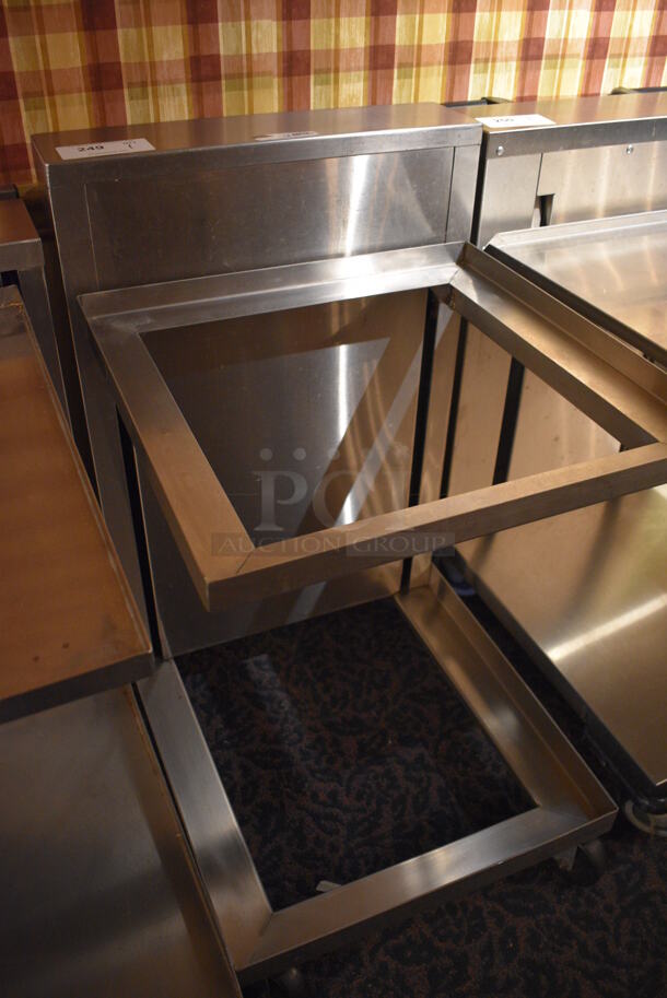 Stainless Steel Commercial Dish Caddy Return on Commercial Casters. 21x30x36. (buffet) - Image 2 of 4