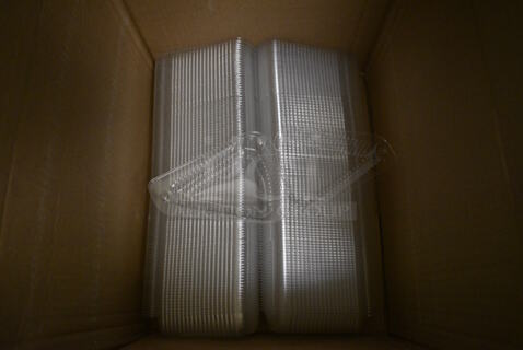ALL ONE MONEY! Lot of 2 Boxes of Clear Plastic Pie Containers! (drop in bin kitchen)