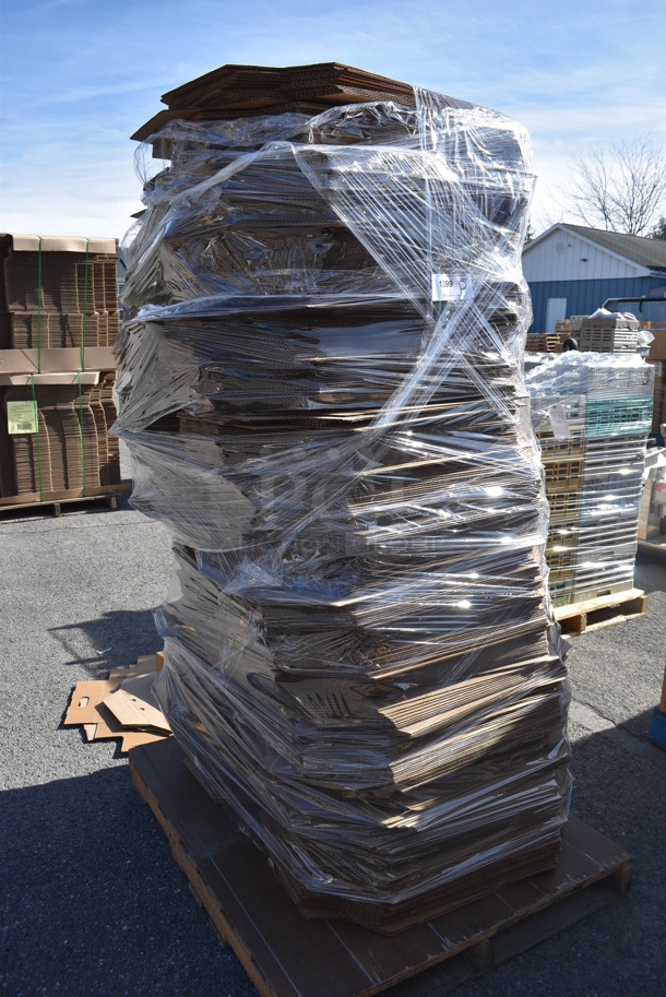 ALL ONE MONEY! Pallet Lot of Various Items Including Cardboard Trays. (warehouse) - Image 1 of 5