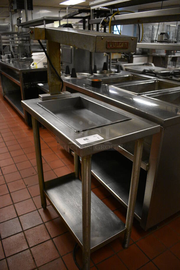 Vulcan Stainless Steel Commercial Electric Powered Dumping Station w/ Warming Strip and Under Shelf. 17x30x51. Unit Was In Working Condition When Restaurant Closed.  (kitchen) - Image 3 of 4