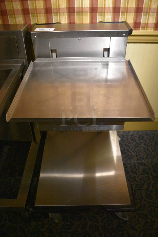 Stainless Steel Commercial Dish Caddy Return on Commercial Casters. 22x32x35.5. (buffet)