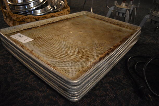 8 Metal Full Size Perforated Baking Pans. 18x26x1. 8 Times Your Bid! (main dining room) - Image 2 of 3