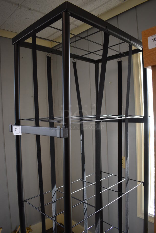 Black Metal Rack. 32x19x82. (garden center) - Image 2 of 3