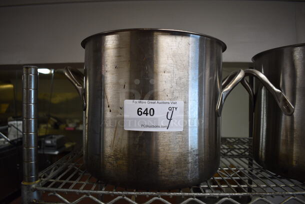 4 Stainless Steel Stock Pots. Includes 16x13x11. 4 Times Your Bid! (drop in bin kitchen) - Image 2 of 4