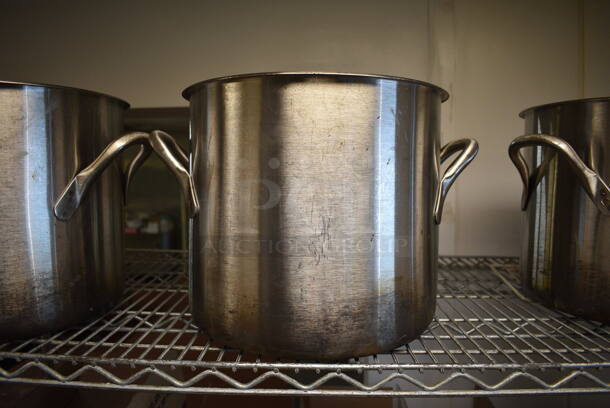 4 Stainless Steel Stock Pots. Includes 16x13x11. 4 Times Your Bid! (drop in bin kitchen) - Image 3 of 4