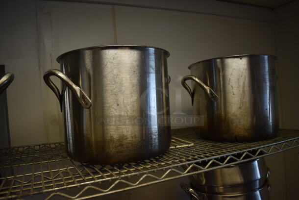 4 Stainless Steel Stock Pots. Includes 16x13x11. 4 Times Your Bid! (drop in bin kitchen) - Image 4 of 4