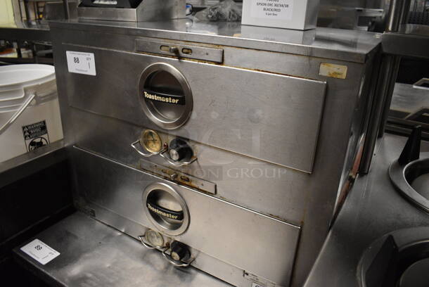 Toastmaster Model 3BB4D Stainless Steel Commercial Electric Powered 2 Drawer Warming Drawer. 120 Volts, 1 Phase. 29x19.5x22. Unit Was In Working Condition When Restaurant Closed. (kitchen) - Image 2 of 6