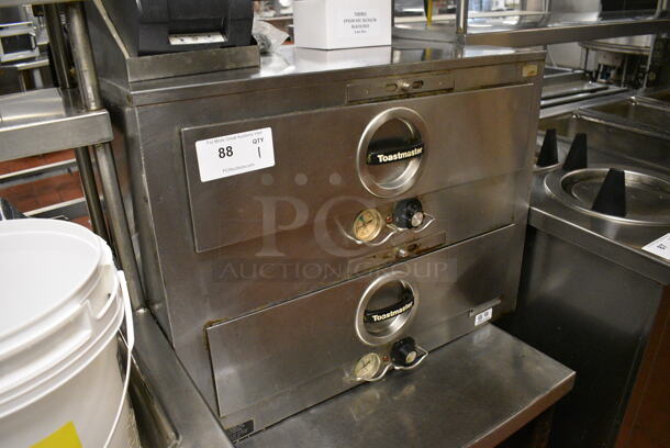 Toastmaster Model 3BB4D Stainless Steel Commercial Electric Powered 2 Drawer Warming Drawer. 120 Volts, 1 Phase. 29x19.5x22. Unit Was In Working Condition When Restaurant Closed. (kitchen) - Image 5 of 6