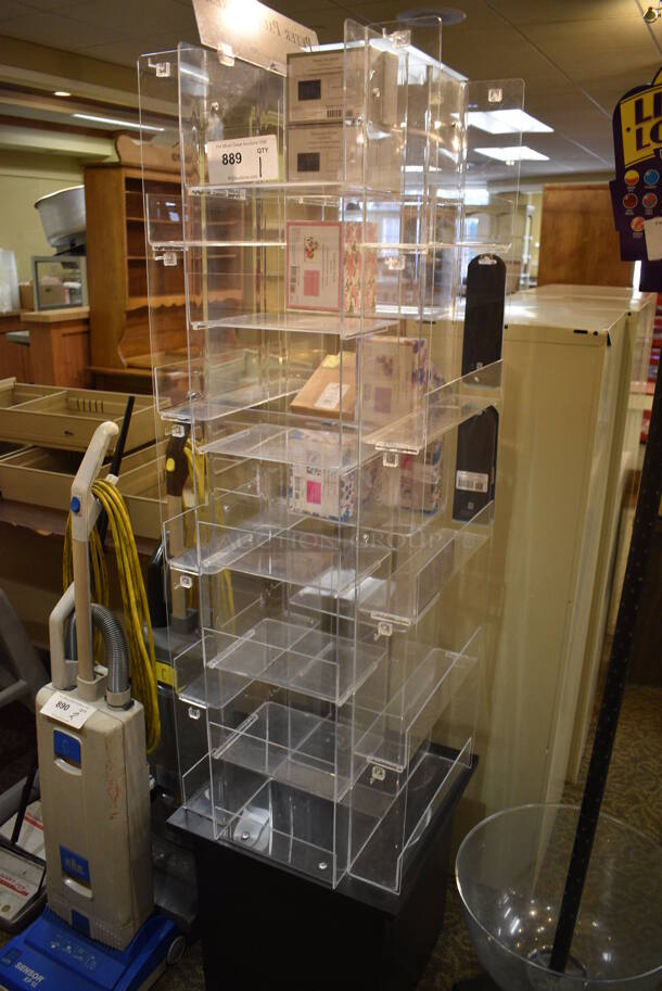 Clear Plastic Card Merchandiser. 17.5x17.5x67. (gift shop) - Image 2 of 4