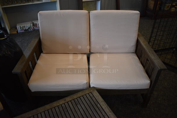 ALL ONE MONEY! Lot of Bench, Chair, Table and Cushions! Includes 51x29x33. (garden center)  - Image 2 of 5