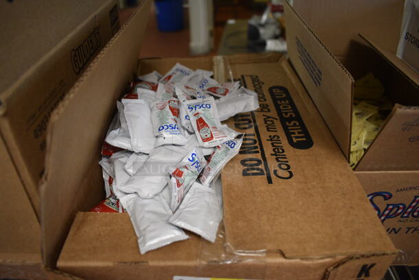 ALL ONE MONEY! Lot of 6 Boxes of Various Packages of Ketchup, Honey Mustard, Sweet N Low, Splenda, Brown Mustard and Baking Cups! (drop in bin kitchen) - Image 5 of 8