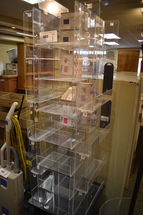 Clear Plastic Card Merchandiser. 17.5x17.5x67. (gift shop) - Image 3 of 4