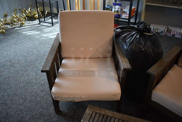 ALL ONE MONEY! Lot of Bench, Chair, Table and Cushions! Includes 51x29x33. (garden center)  - Image 3 of 5