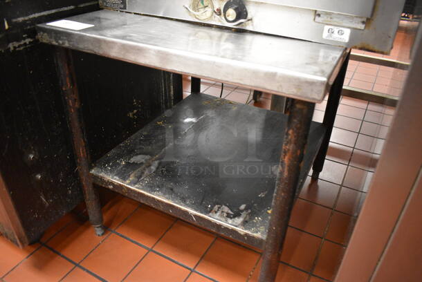 Stainless Steel Commercial Table w/ Metal Under Shelf. 25x30x26.5. (kitchen) - Image 2 of 3