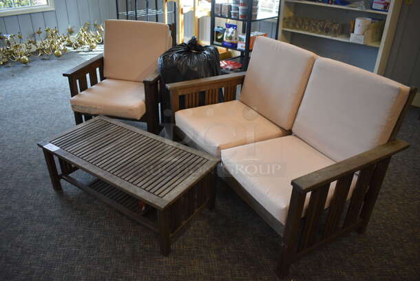 ALL ONE MONEY! Lot of Bench, Chair, Table and Cushions! Includes 51x29x33. (garden center)  - Image 5 of 5