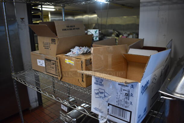 ALL ONE MONEY! Lot of 6 Boxes of Various Packages of Ketchup, Honey Mustard, Sweet N Low, Splenda, Brown Mustard and Baking Cups! (drop in bin kitchen) - Image 8 of 8