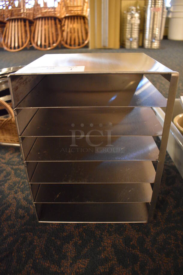 Metal 6 Tier Bin. 10x10x13. (main dining room)