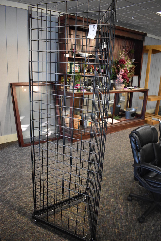 Black Metal Rack on Casters. 26x26x75. (garden center) - Image 3 of 5