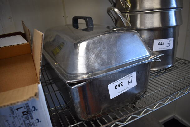 Stainless Steel Full Size Drop In Bin w/ Dome Lid. 1/1x6 - Image 3 of 4