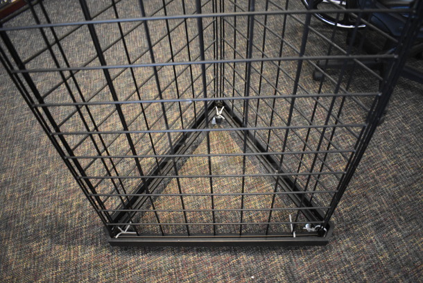 Black Metal Rack on Casters. 26x26x75. (garden center) - Image 4 of 5