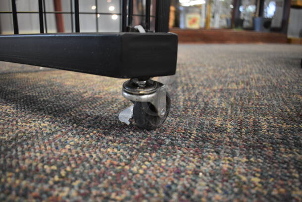 Black Metal Rack on Casters. 26x26x75. (garden center) - Image 5 of 5