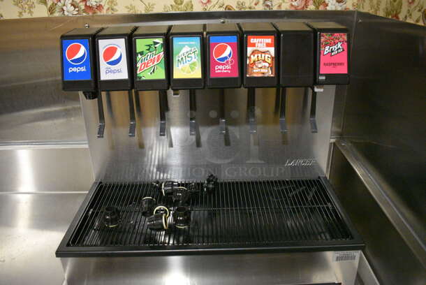 Stainless Steel Commercial Soda Station w/ Back Splash, Side Splash Guard and Under Shelves. Does Not Include Soda Machine. BUYER MUST REMOVE. 54x30.5x48.5. (buffet - drink station) - Image 3 of 6