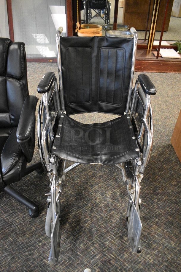 3 Various Items; Office Chair, Metal Chair and Wheelchair. Includes 17x19x36. 3 Times Your Bid! (garden center) - Image 3 of 5