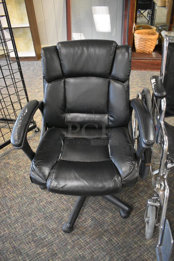 3 Various Items; Office Chair, Metal Chair and Wheelchair. Includes 17x19x36. 3 Times Your Bid! (garden center) - Image 4 of 5