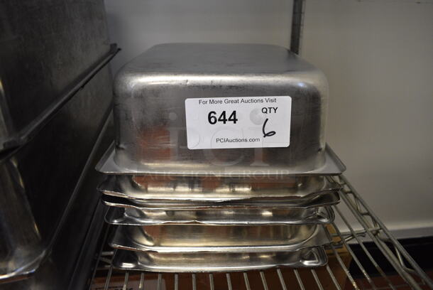 6 Stainless Steel 1/2 Size Drop In Bins. 1/2x4. 6 Times Your Bid! (drop in bin kitchen) - Image 3 of 4